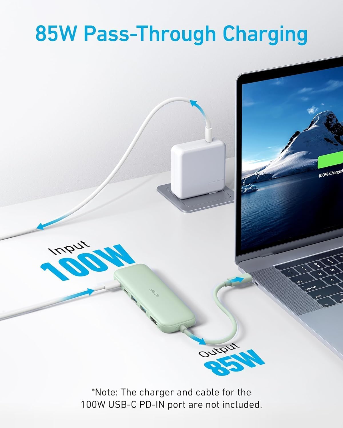 Thumbnail 2 de Anker USB-C Hub 5-in-1 (HDMI 4K, 5Gbps USB-C + 2× USB-A, up to 85W pass-through charging)