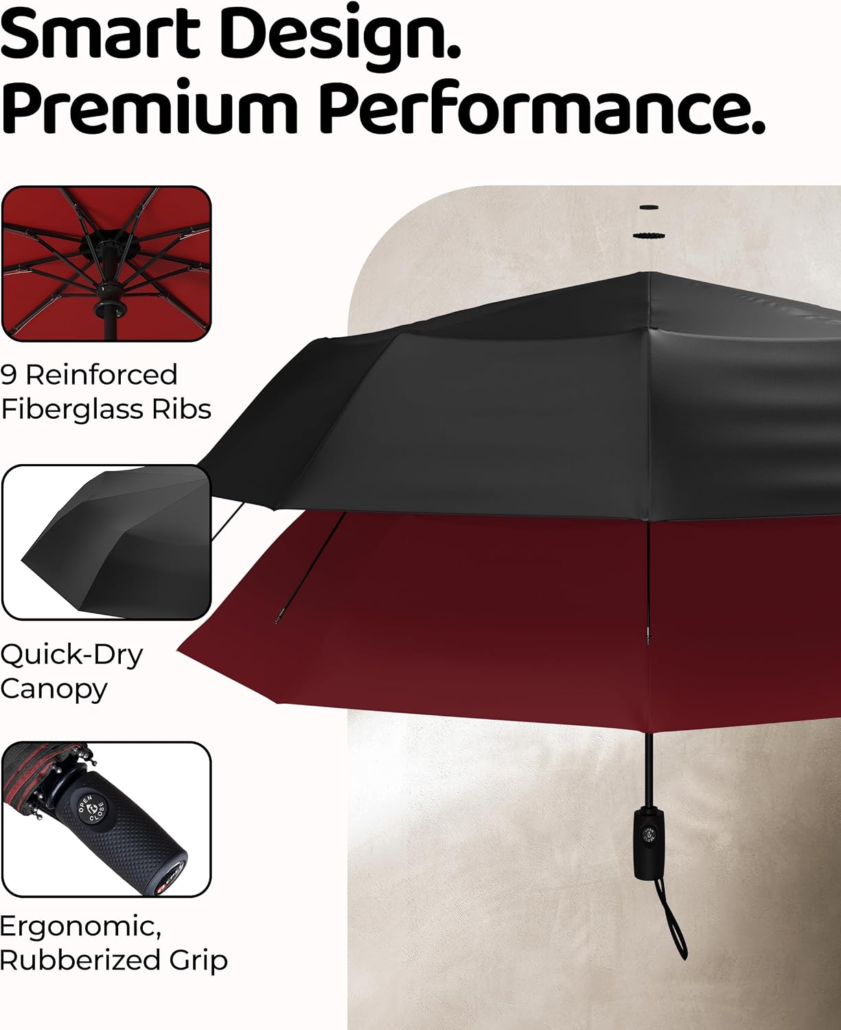 Detalle de Repel Travel Umbrella, 11.5-Inch Folded