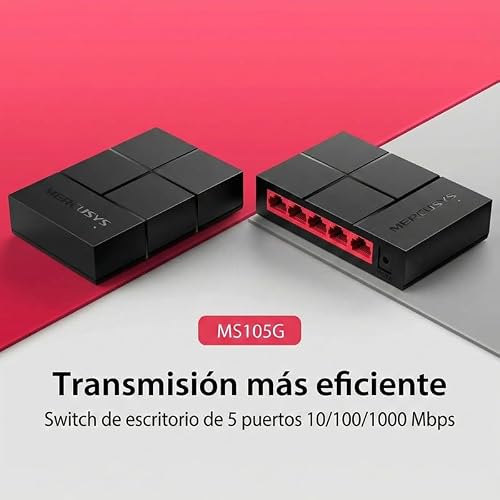 Thumbnail 1 de Mercusys MS105G: Switch 5 Puertos Gigabit Plug & Play, silencioso y eficiente