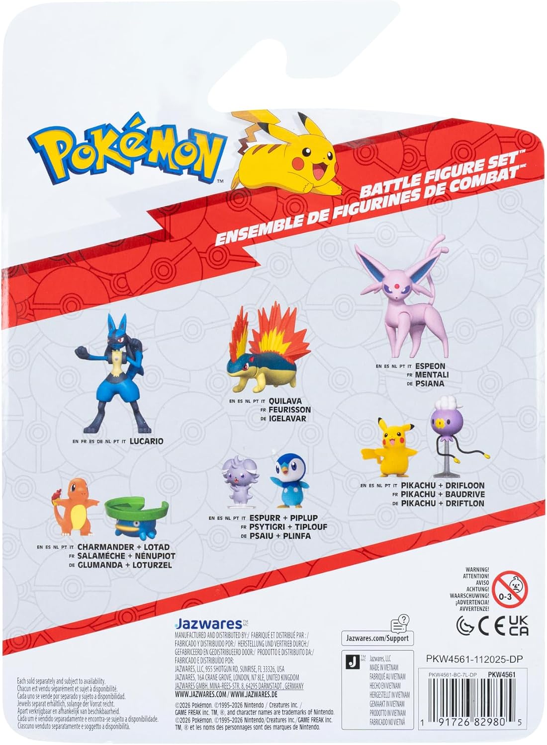 Thumbnail 2 de Pokémon PKW4561 Battle Figure 3-Pack with Pikachu, Deino and Poseable Ivysaur