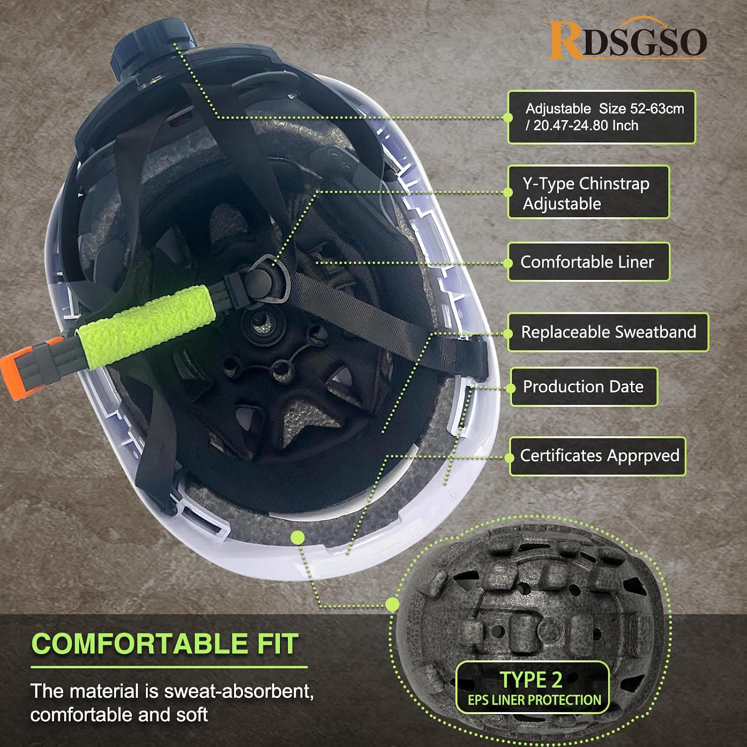 Thumbnail 4 de RDSGSO ANSI Type 2 R2 Safety Helmet