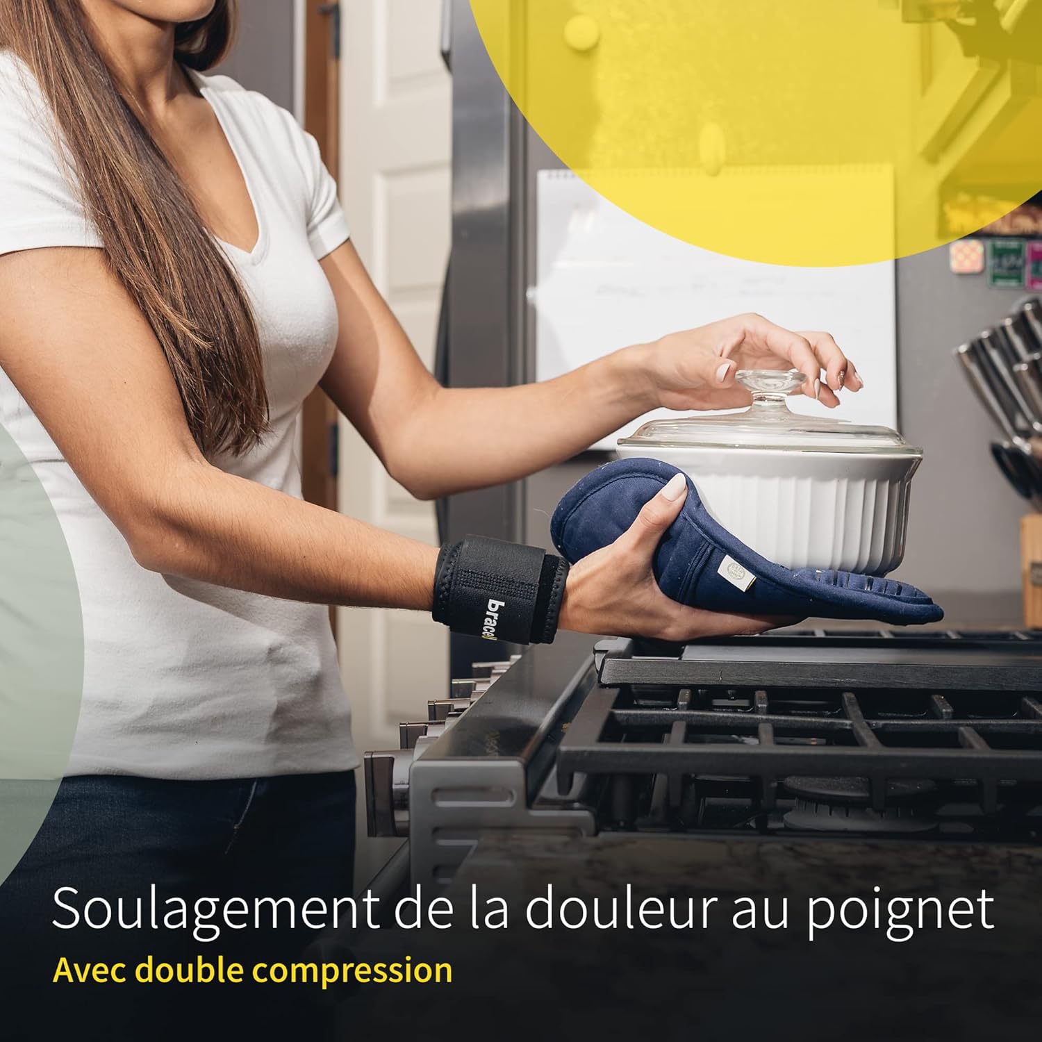 Thumbnail 2 de BraceUP Attelle de poignet BraceUP : orthèse pour musculation et tennis (noir)