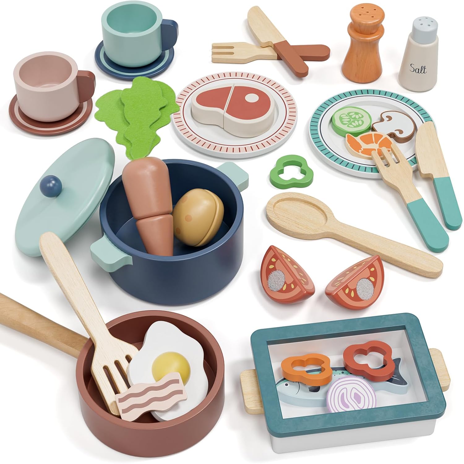 Detalle de Lehoo Castle Wooden Kitchen Toys