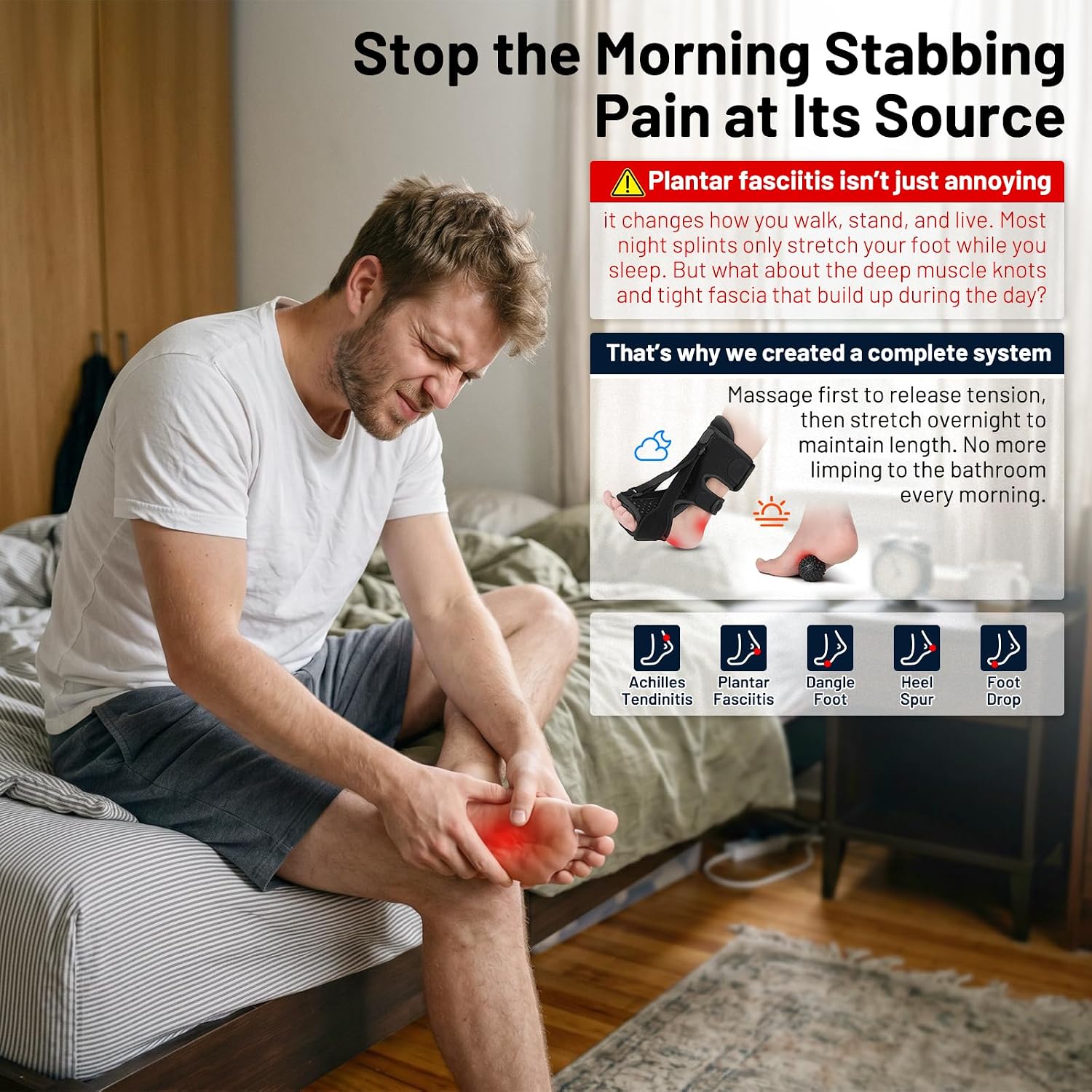 Thumbnail 2 de KOVELYSSE Plantar Fasciitis Night Splint Kit