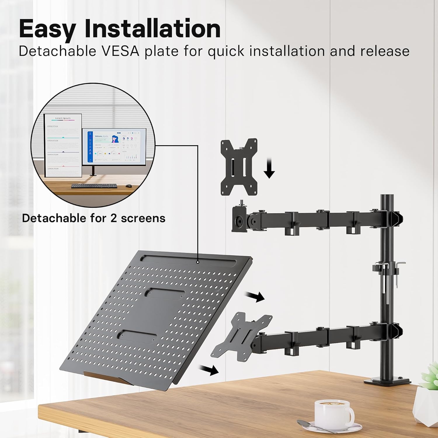 Thumbnail 5 de Redbat Adjustable Monitor Arm 8 kg
