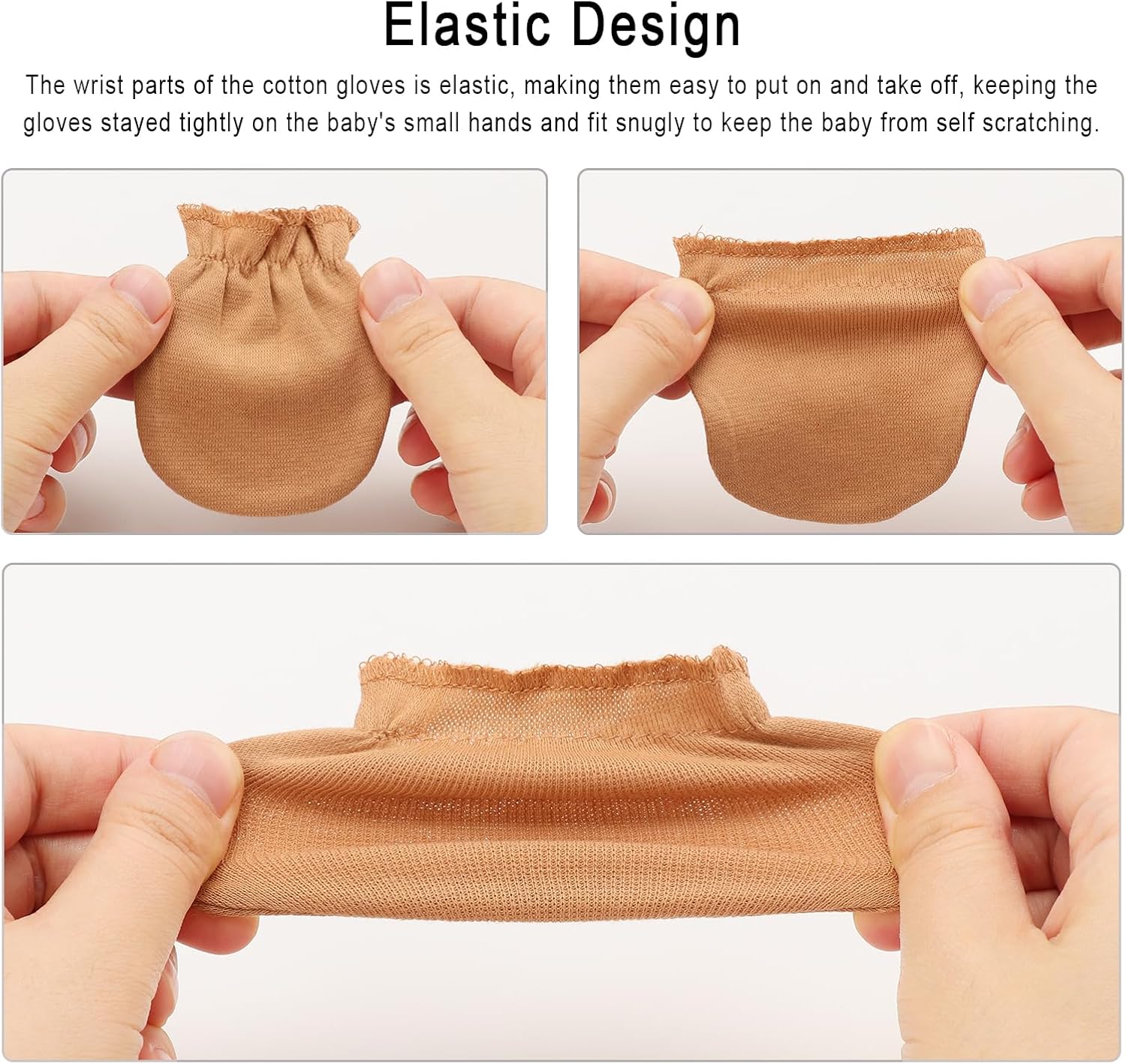Thumbnail 6 de DRESHOW Newborn Baby Mittens: 8 Pairs of 100% Organic Cotton No-Scratch Gloves for 0–6 Months