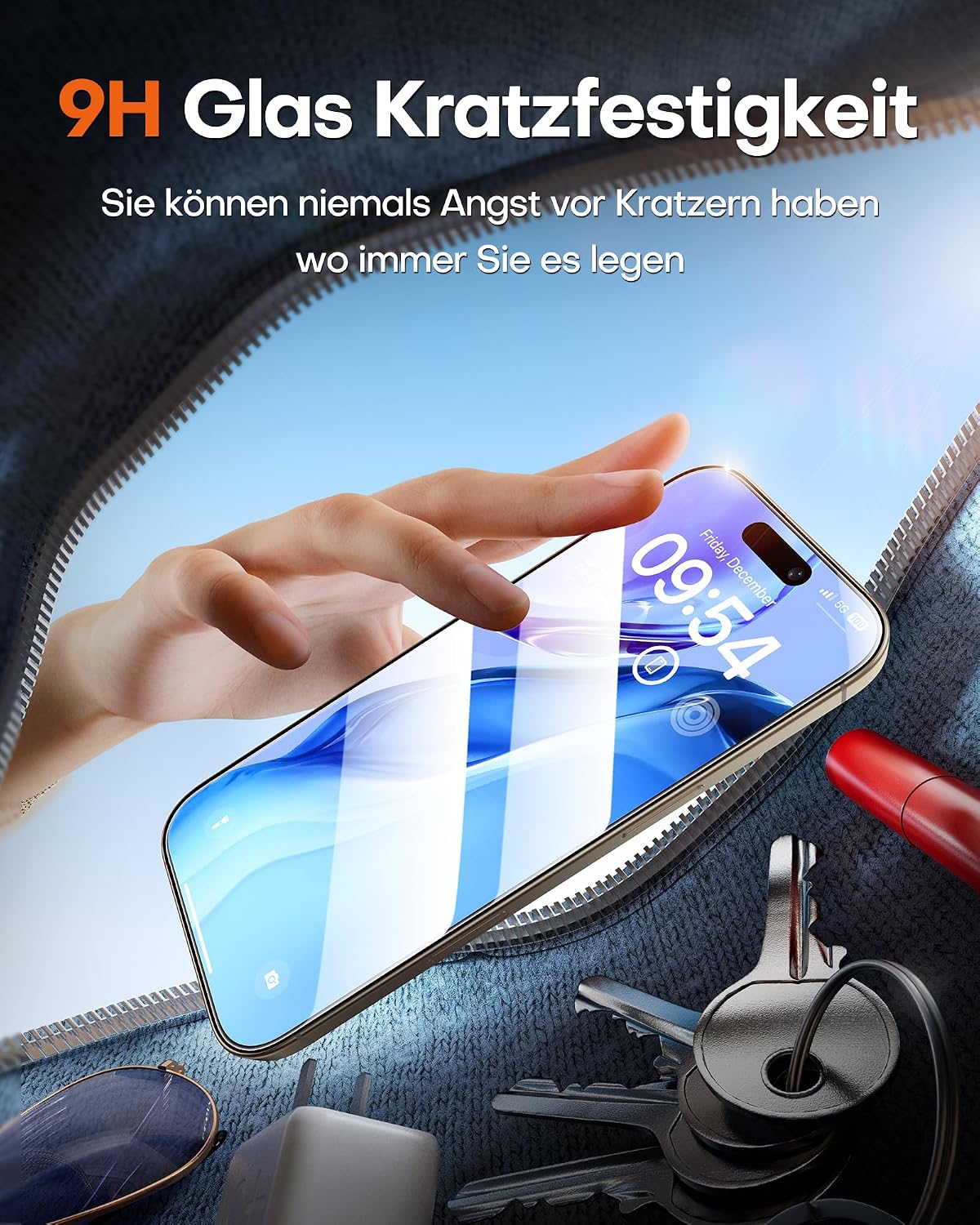 Thumbnail 6 de TOCOL Panzerglas für iPhone 16 Pro Max 9H