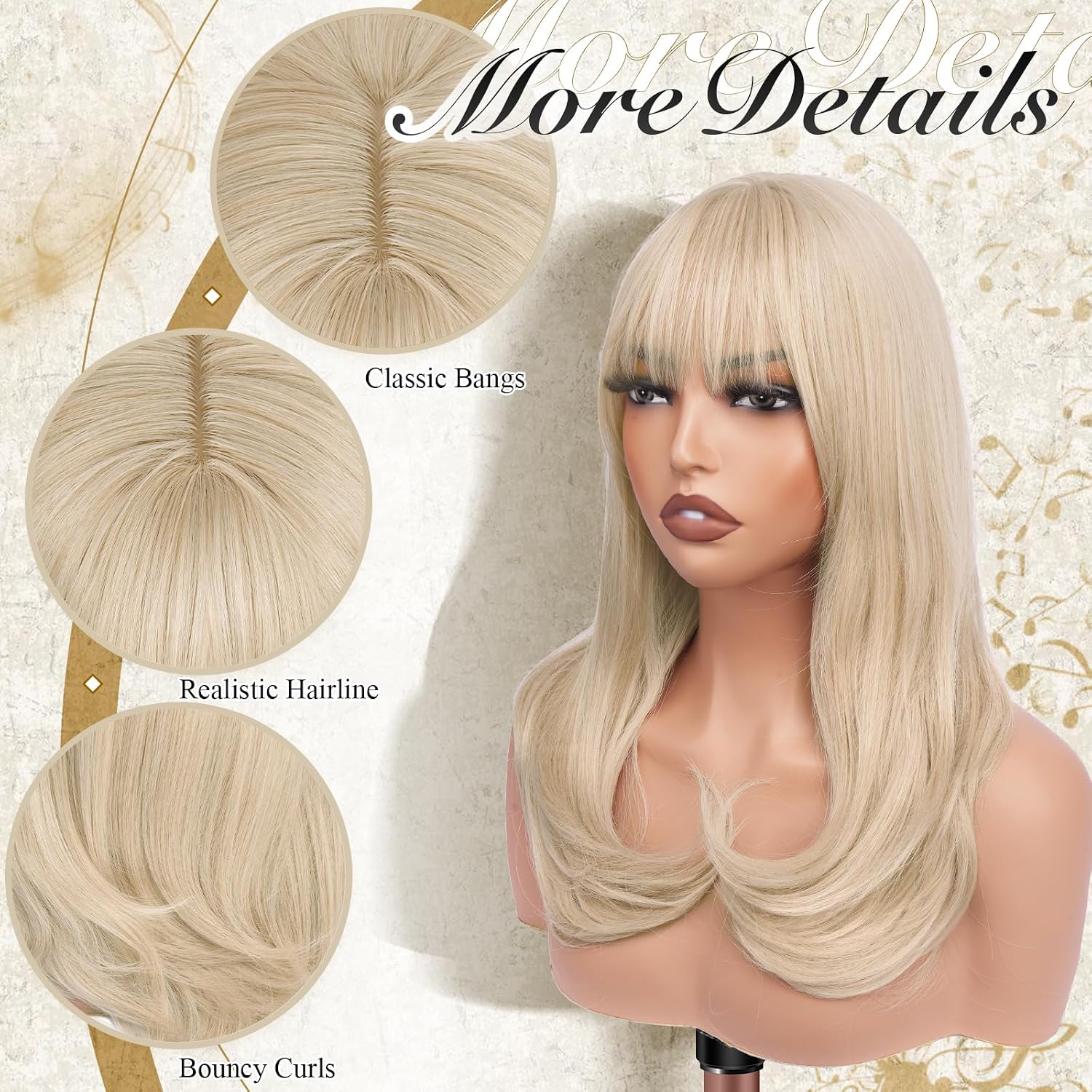 Detalle de FESHFEN Wig, 18-Inch