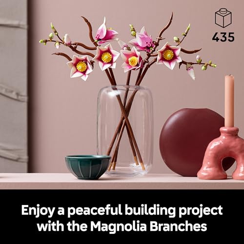 Detalle de LEGO Botanicals Magnolia Branches (11510) – Artificial Flower Set for Adults