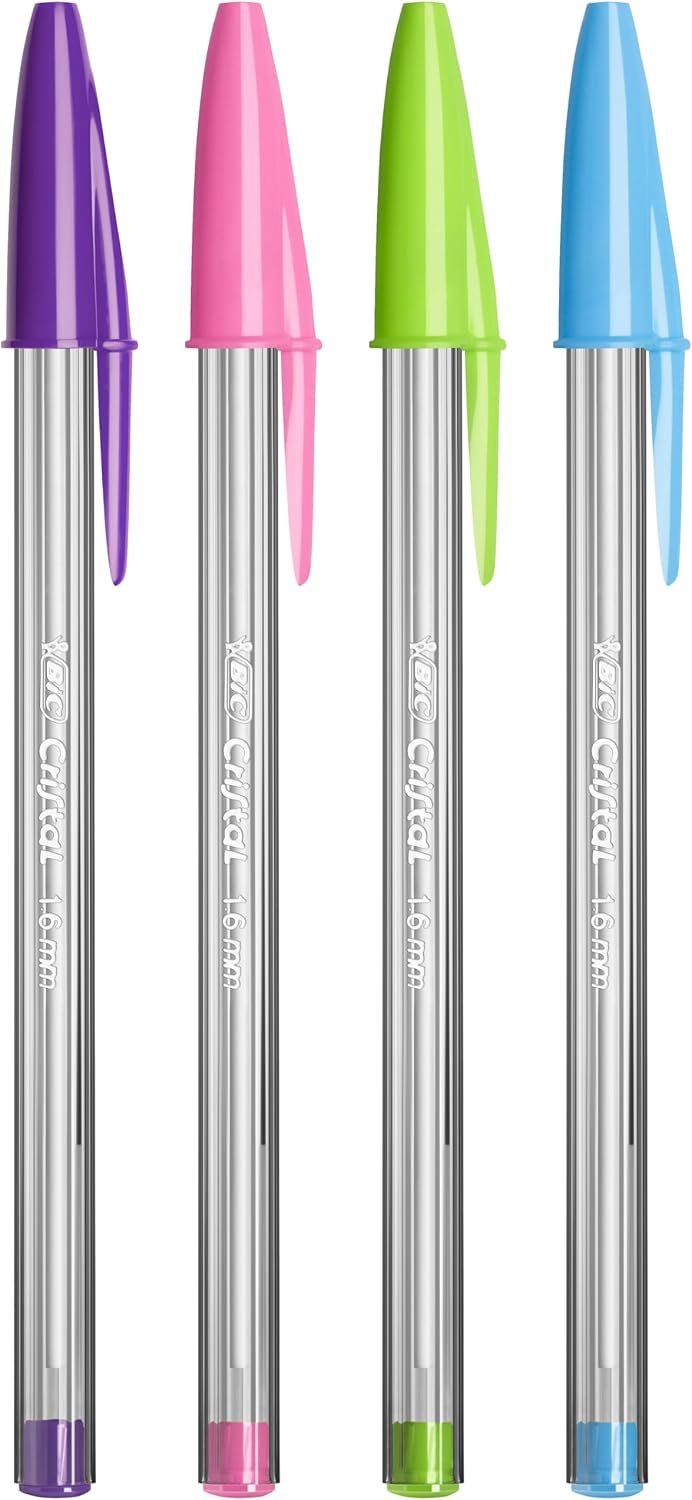 Thumbnail 1 de BIC Cristal Fun Colours Stylos-bille Large 1,6 mm – Pack de 10 (Couleurs assorties)
