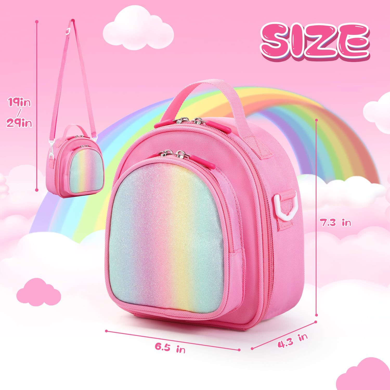 Detalle de Carrying Case Compatible with Yoto Mini (2024 Edition) — 30-Card Storage Bag with Handle & Shoulder Strap (Pink)