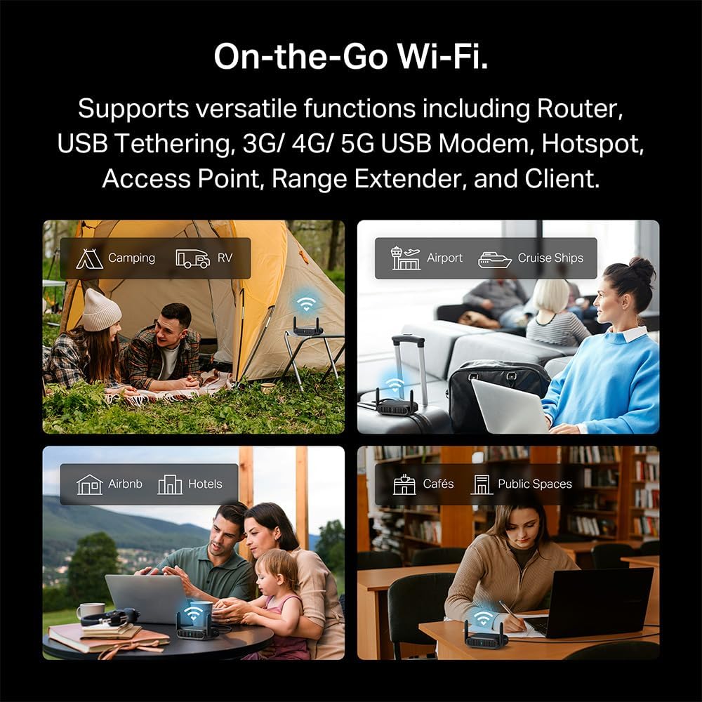Thumbnail 2 de TP-Link TL-WR1512X Roam 6 AX1500 Wi-Fi 6 Travel Router, Dual-Band USB-C