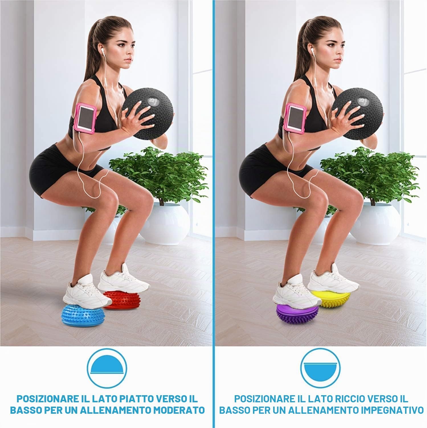 Detalle de Yes4All ZS2H — Forme di riccio e disco di equilibrio, roccioso e stabilità geometrica