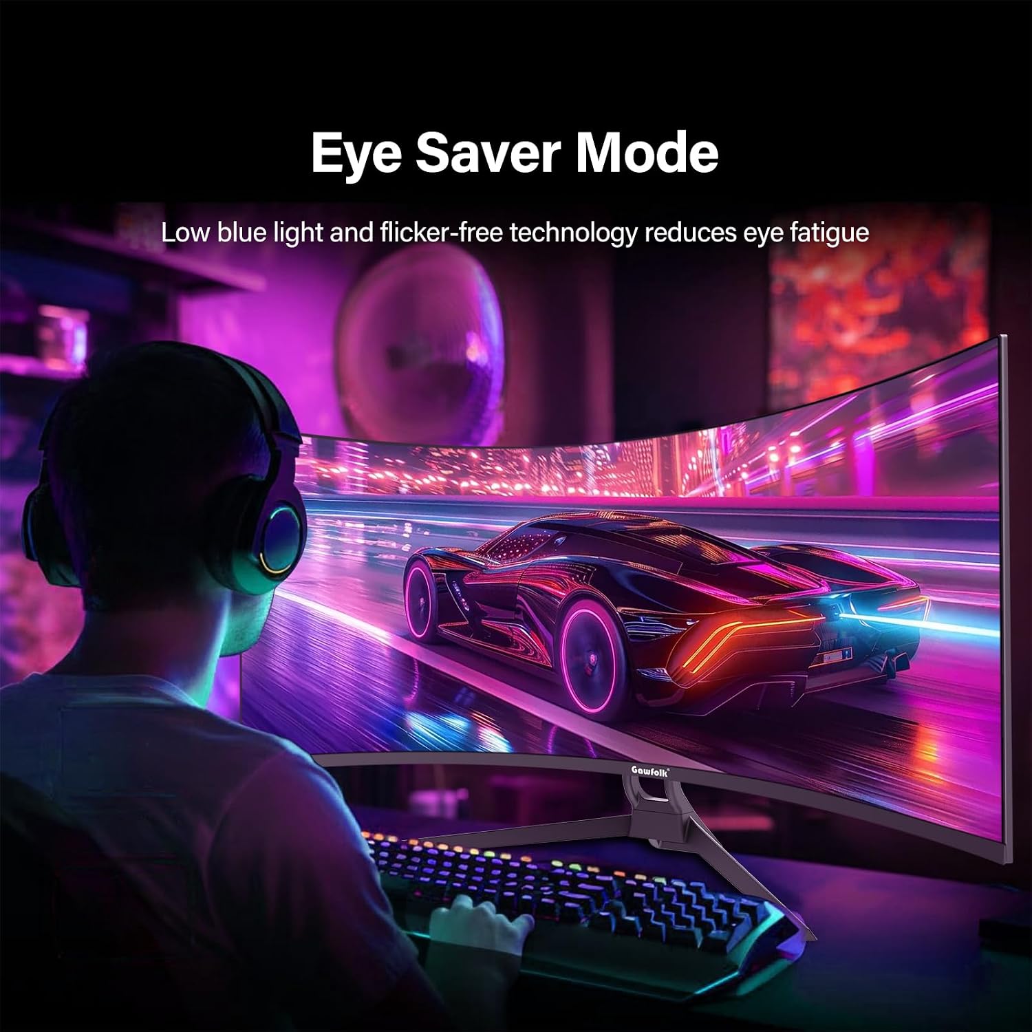 Thumbnail 6 de Gawfolk 34 Inch Ultrawide Curved Gaming Monitor 165Hz
