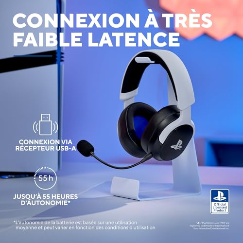 Thumbnail 2 de GXTrust Forta Casque sans Fil avec Licence Officielle PlayStation 5 – Noir/Blanc