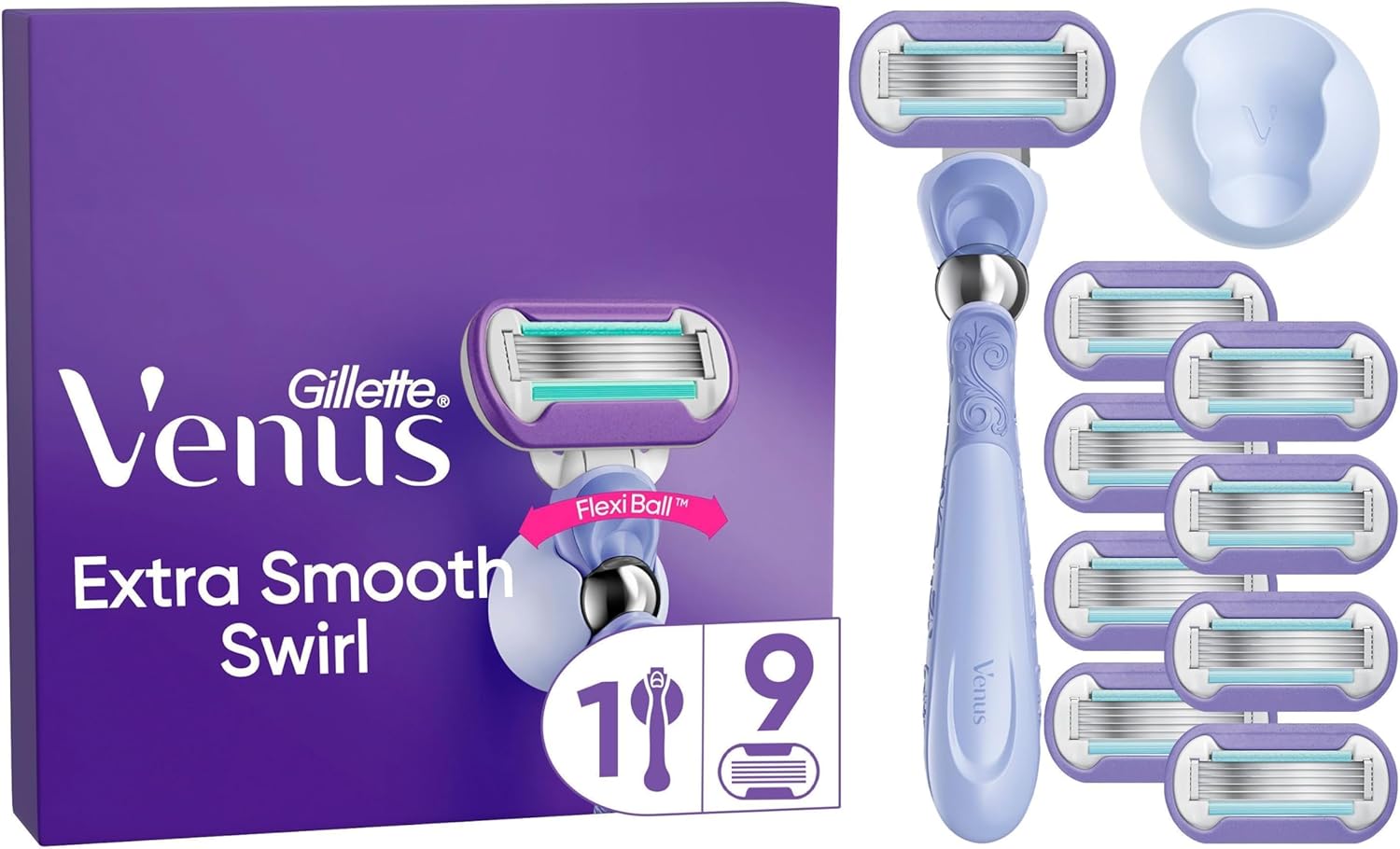 Detalle de Gillette Venus Extra Smooth Swirl Rasierer 9 Klingen