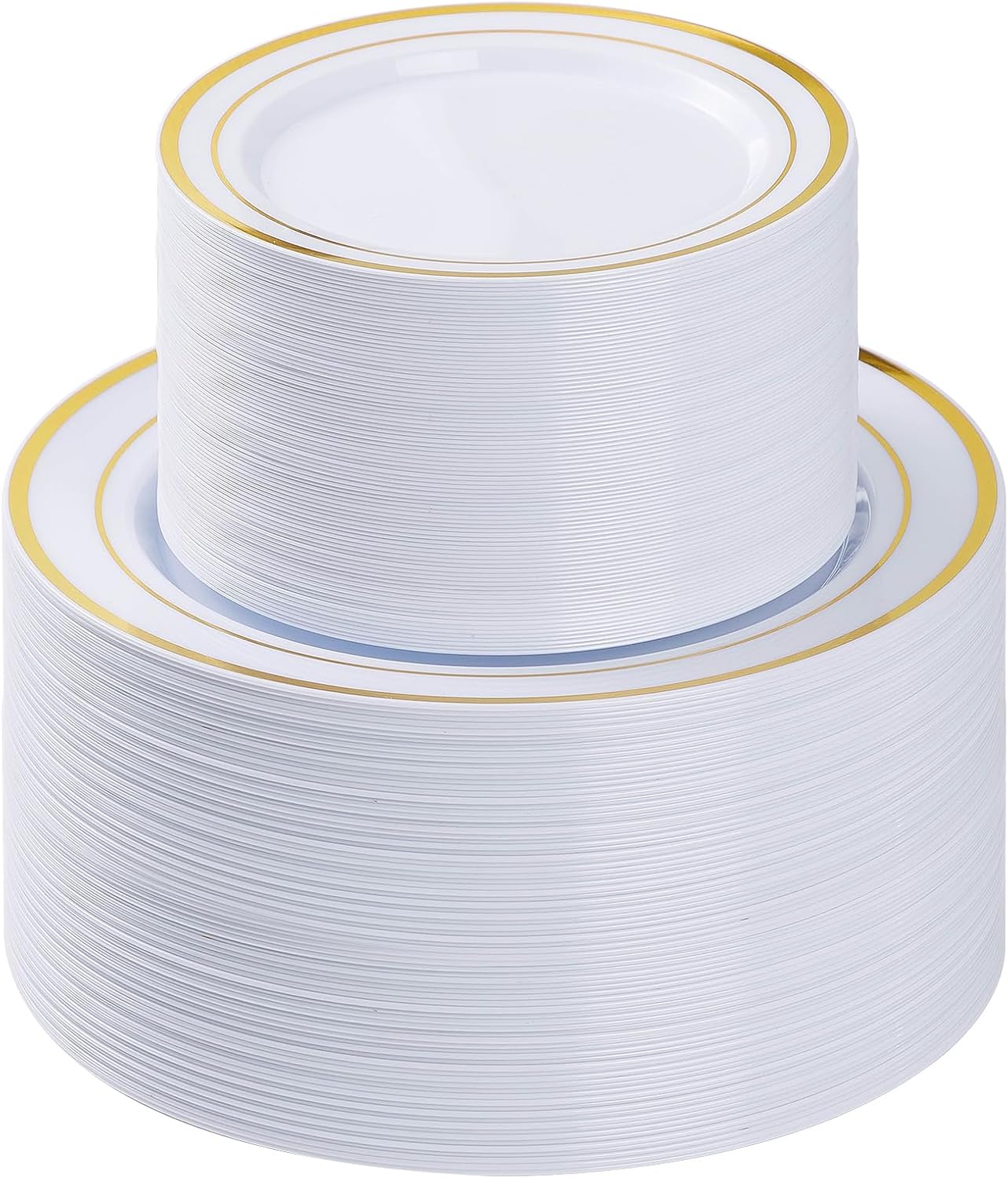 Detalle de Gold disposable party plates 200 count