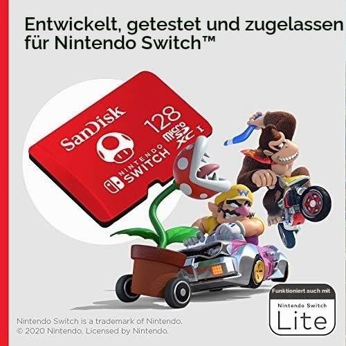 Detalle de SANDISK 128GB microSD Karte – Super Mushroom Edition für Nintendo Switch