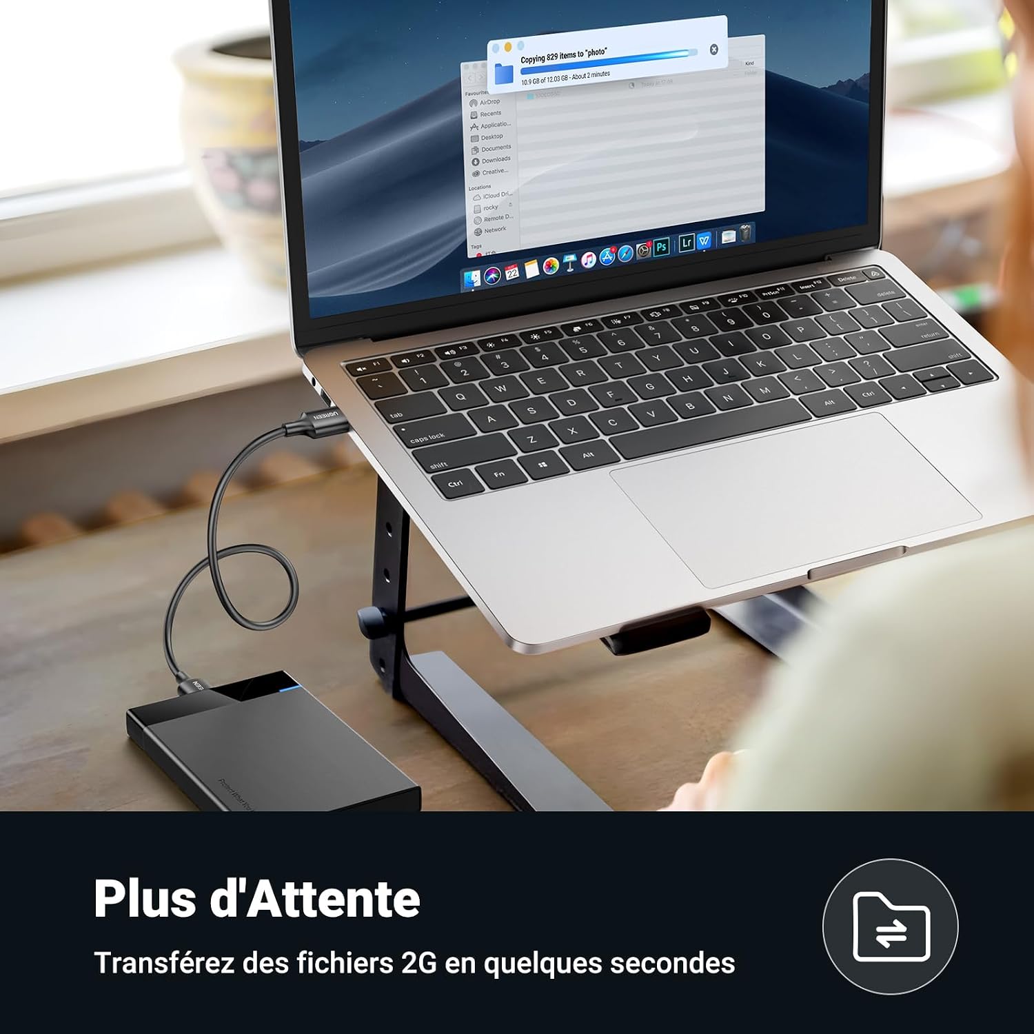 Detalle 2 de UGREEN Data Câble USB 3.0 2 m 🔌