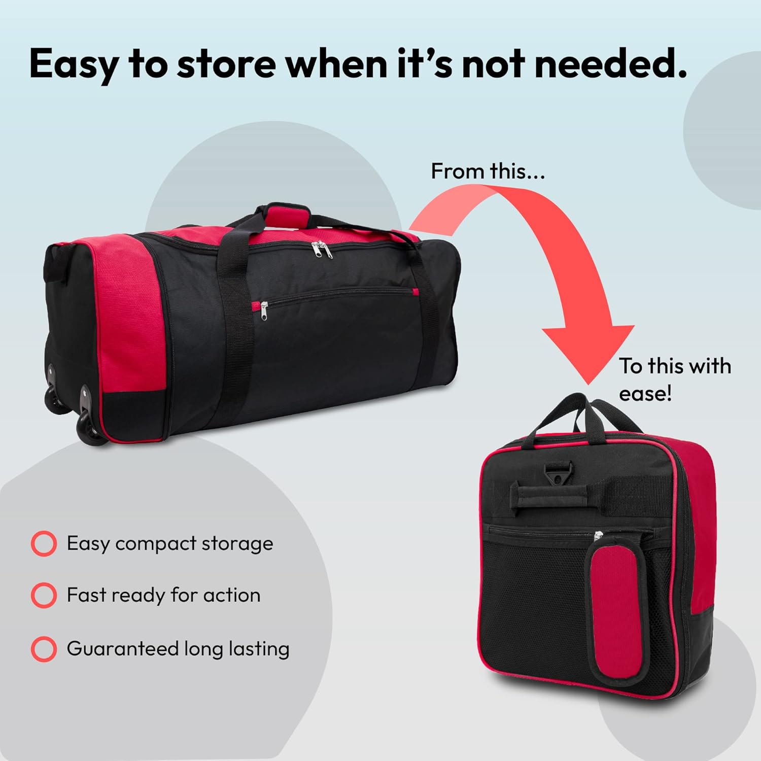 Thumbnail 1 de iN Suitcase Large 80L foldable wheeled holdall