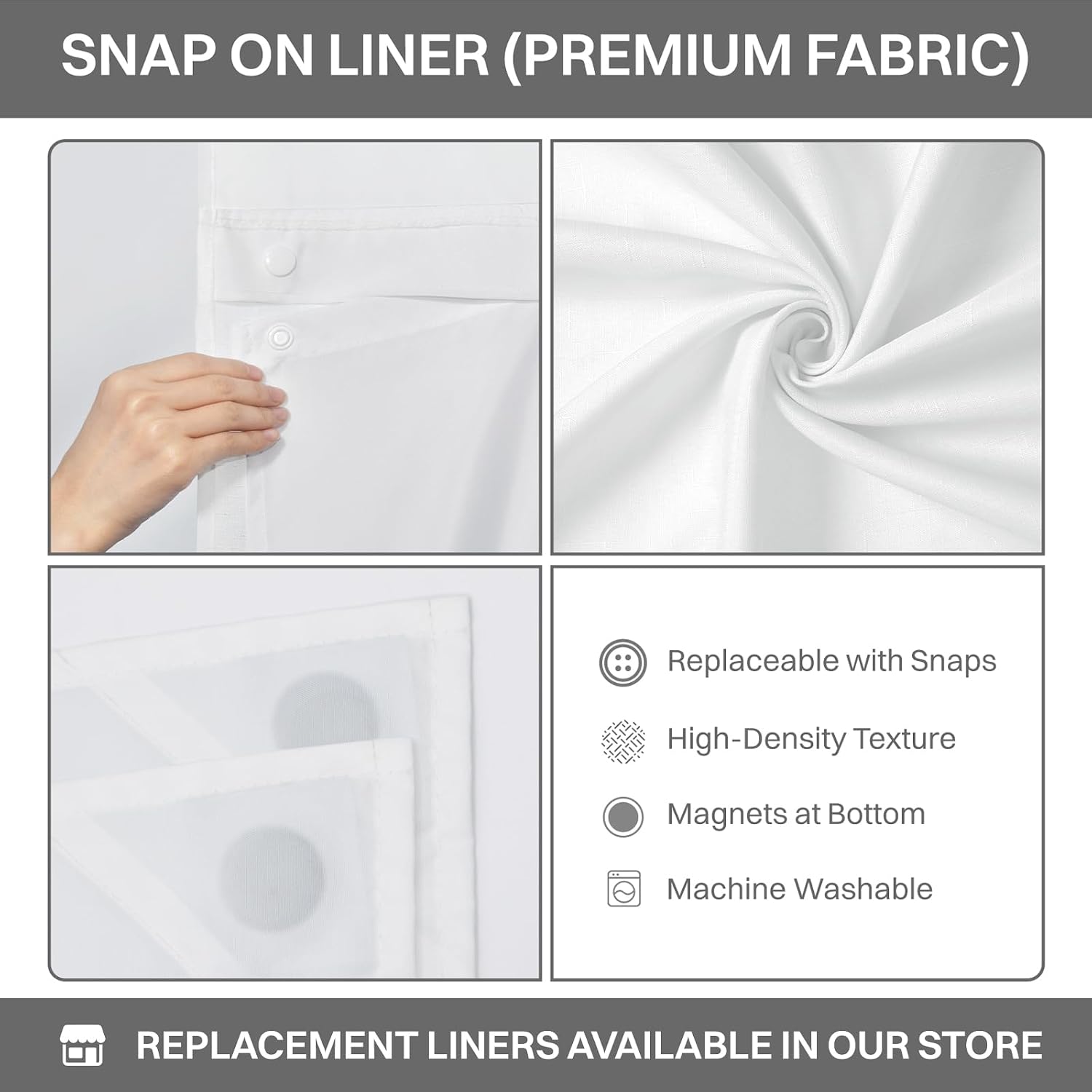 Thumbnail 6 de Aovfy Shower Curtain, 71x74
