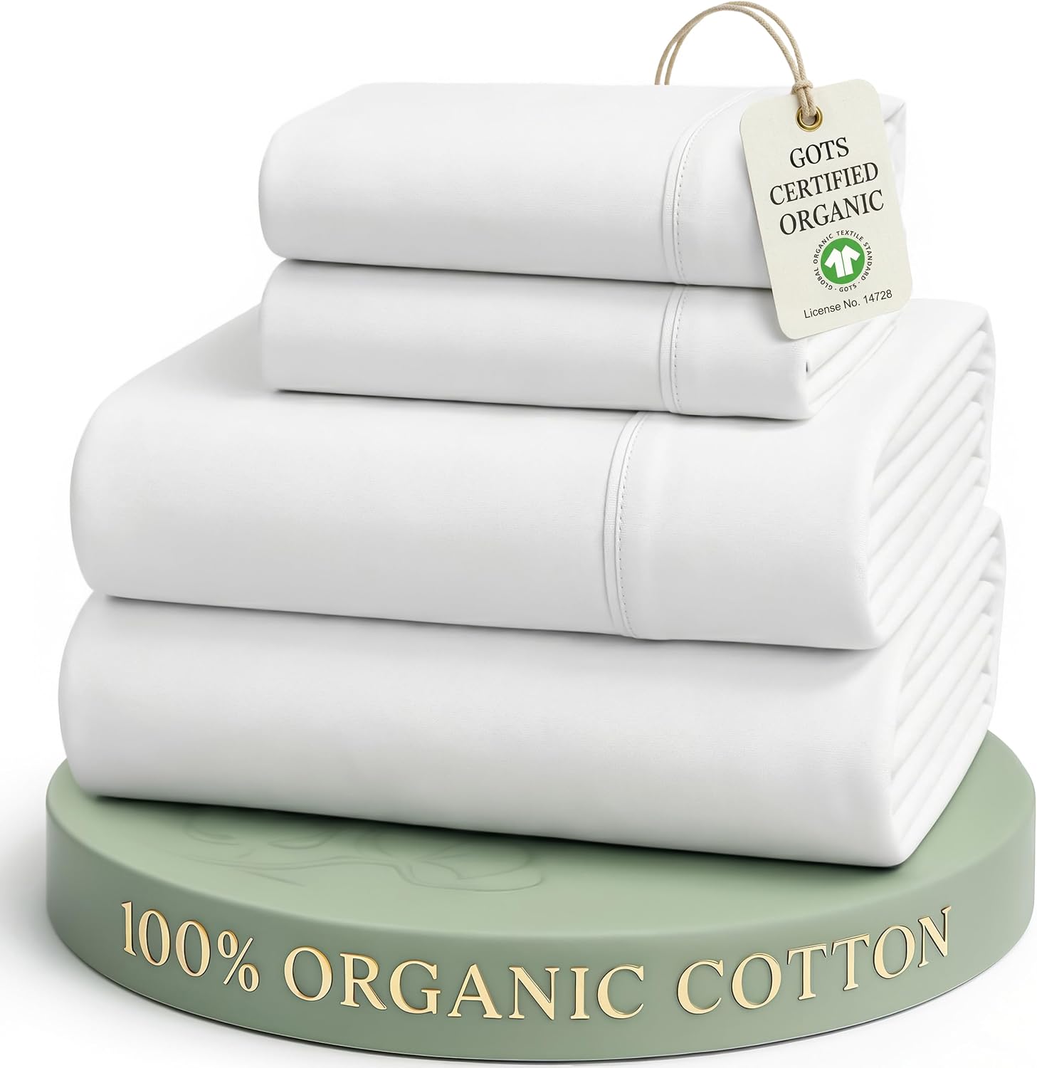 Detalle de LANE LINEN Queen Organic Cotton Sheets 15"