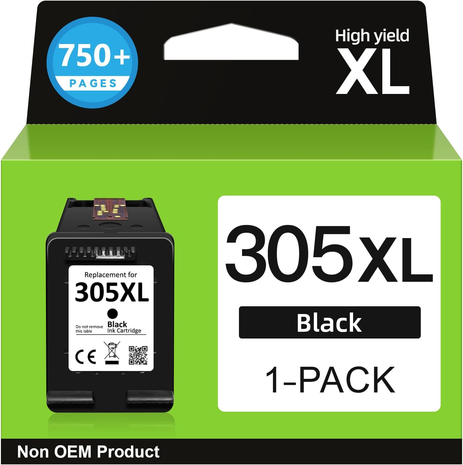 Detalle de INKYEAH 305 XL Schwarz 750+ Seiten