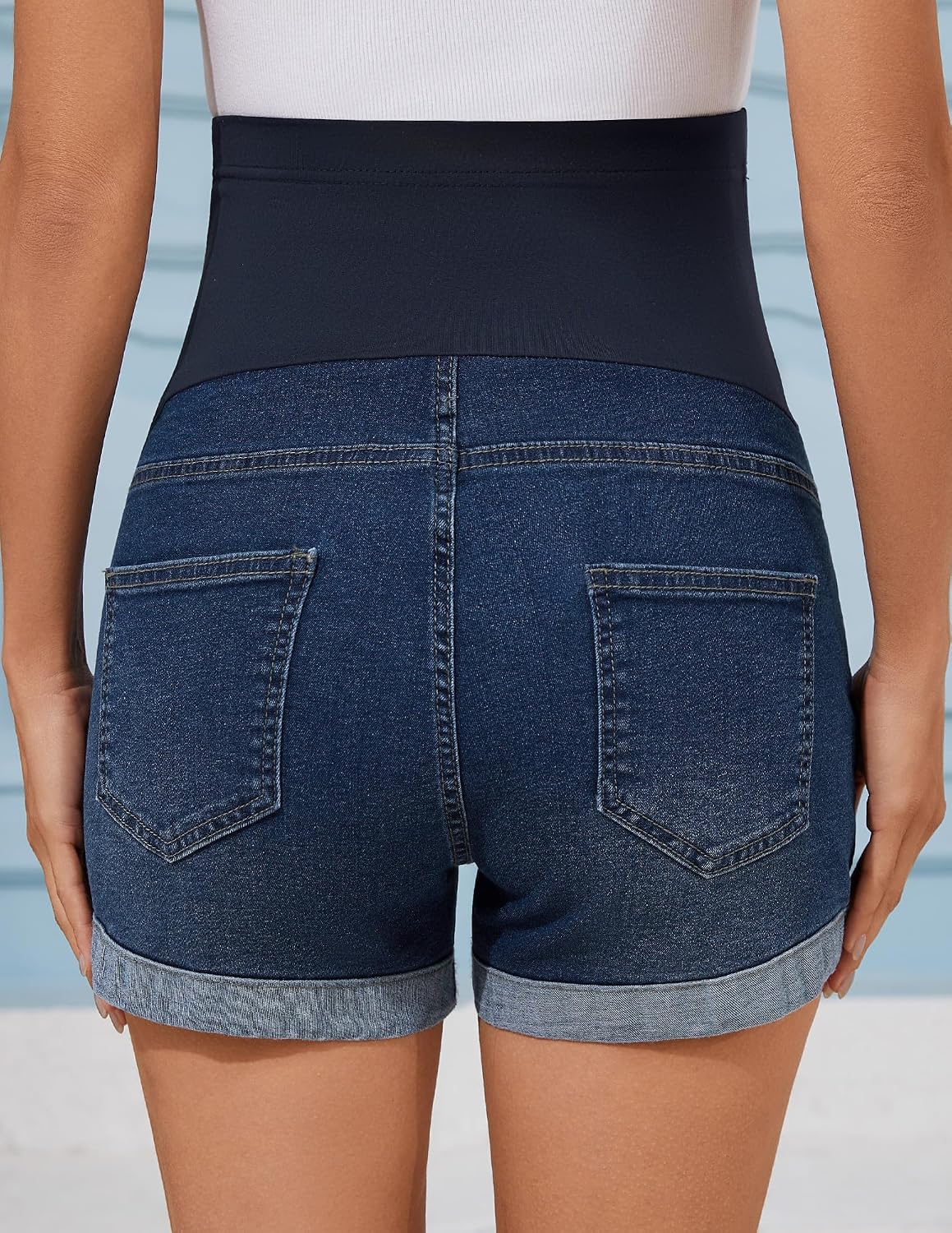 Thumbnail 6 de PACBREEZE Maternity Jean Shorts, Denim