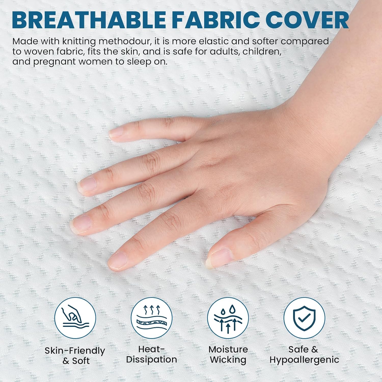 Detalle 2 de FRIDEKO Single Memory Foam Topper 90x190x11cm