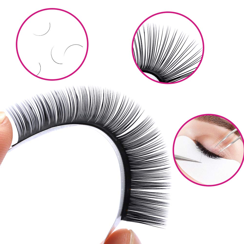 Thumbnail 6 de FADLASH Selbstfächernde Volumen Wimpern Easy Fan Lashes für Wimpernverlängerung (12 Rhein, D-Kurvatur, 0,03 mm)