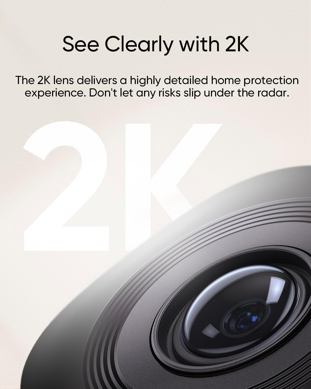 Detalle de eufy Security C220 Indoor Camera, 2K, 360° Pan and Tilt, AI Human Detection