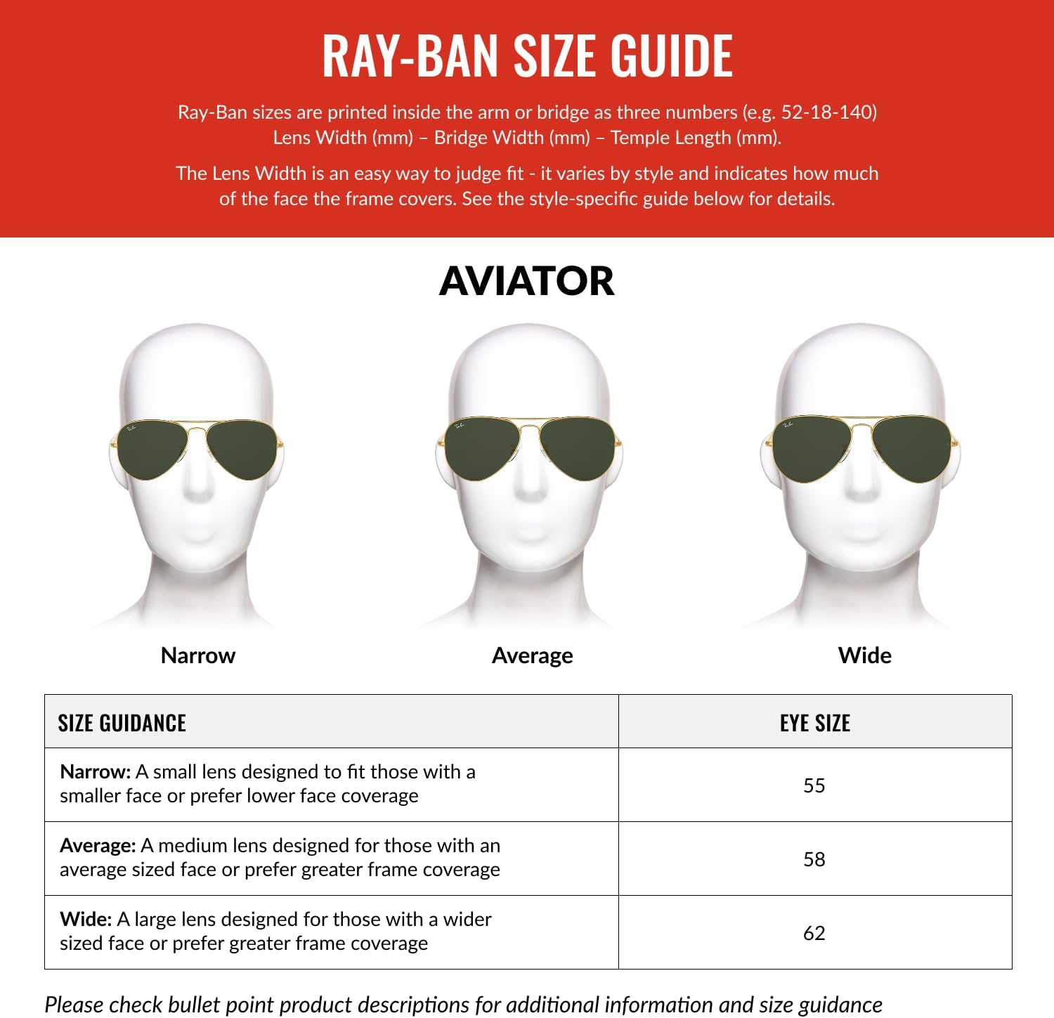 Detalle de Ray-Ban RB3025 Classic Aviator Sunglasses (XS fit) with gradient brown lenses