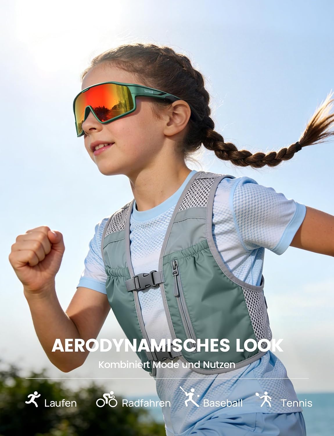 Detalle 1 de Lamicall Kinder-Fahrradbrille 22 g UV400