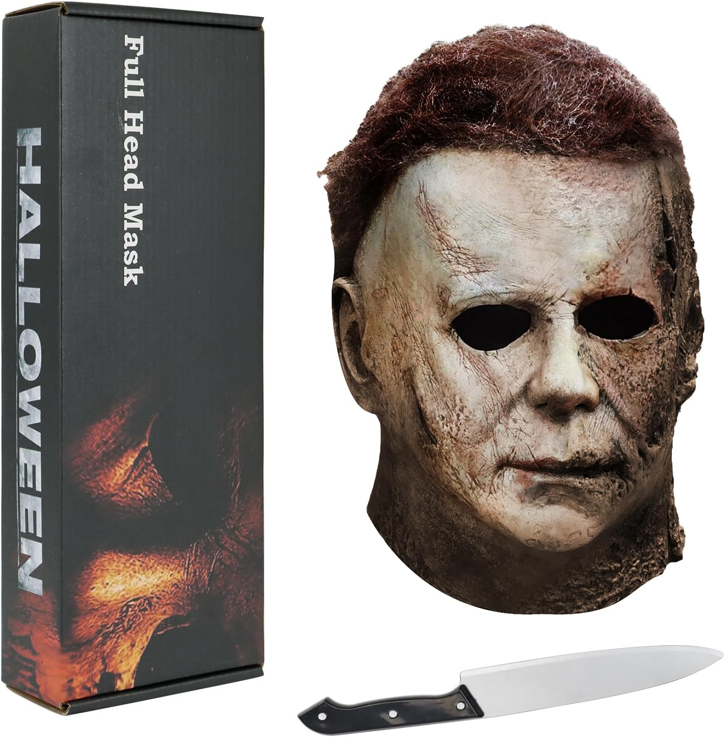 Detalle de Xambop Michael Myers Masker 2020, volledig latex horror-masker voor Halloween