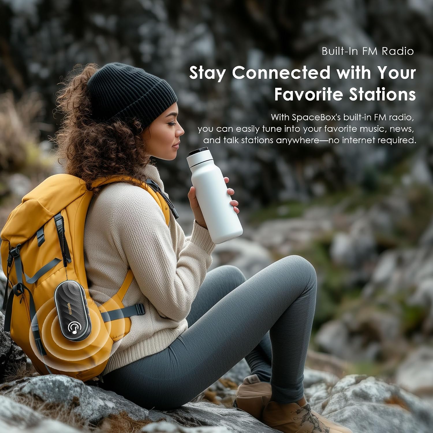 Thumbnail 6 de Oraimo SpaceBox Bluetooth Speaker — Waterproof Portable with LED Lights, 30-Hour Playtime, USB‑C Rechargeable