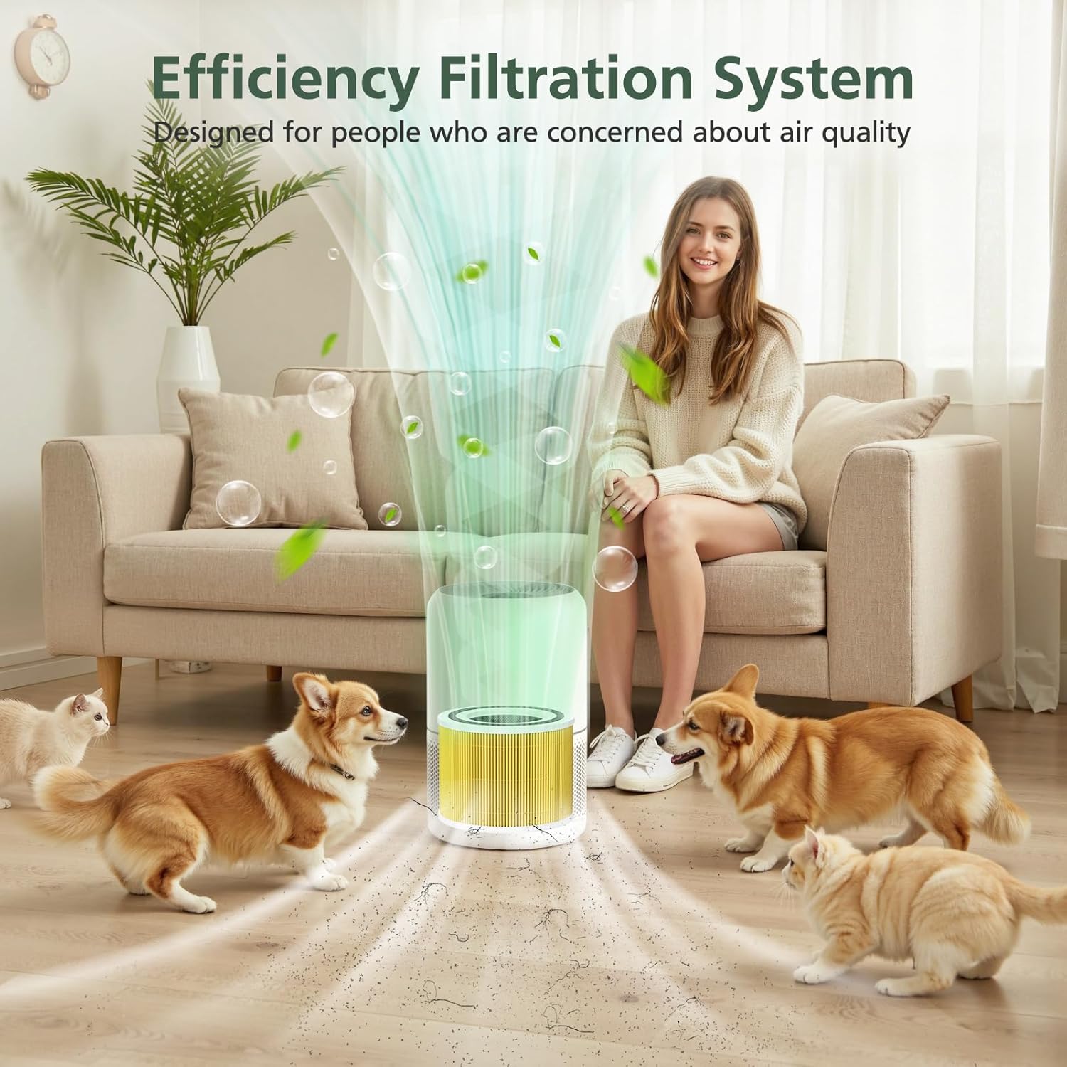 Detalle 2 de Core 300 Pet Care Replacement Filter (Core 300-RF-PA) 2 Pack for LEVOIT Core 300 Series Air Purifiers