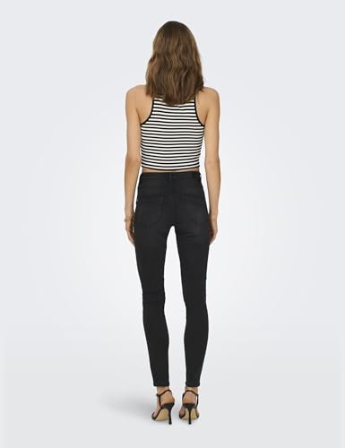 Detalle 1 de ONLY Damen Onlwauw Mid Sk Bj1097 Noos Jeans – Washed Black, Größe S/34L EU