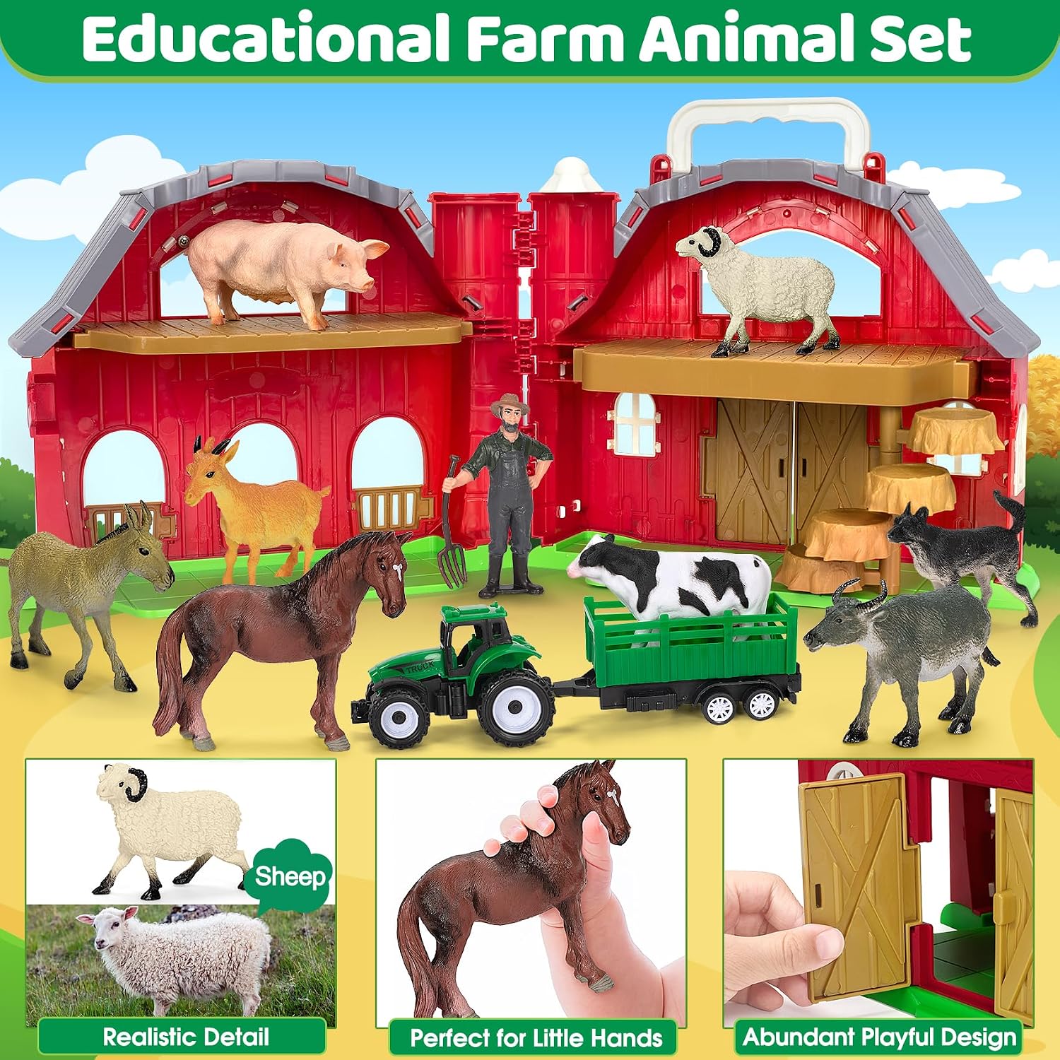Detalle de Big Red Barn Farm Playset