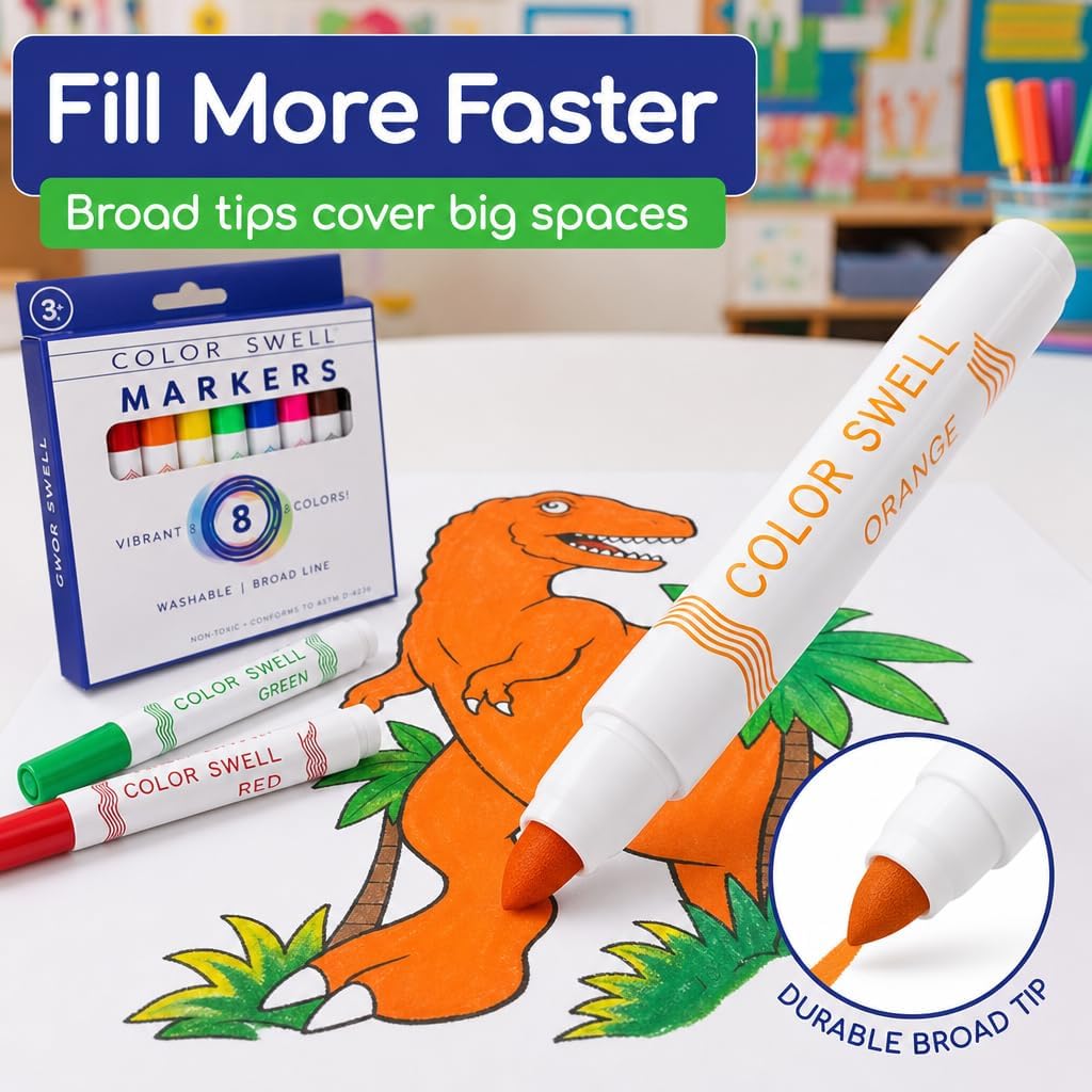 Detalle de Color Swell Broad-Line Markers, 8-Pack