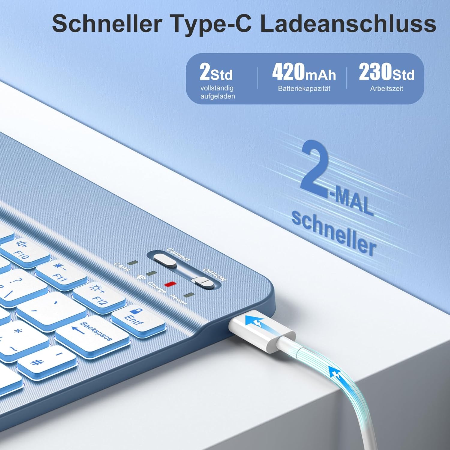 Detalle de Vobafe Tastaturhülle für iPad 11 Zoll