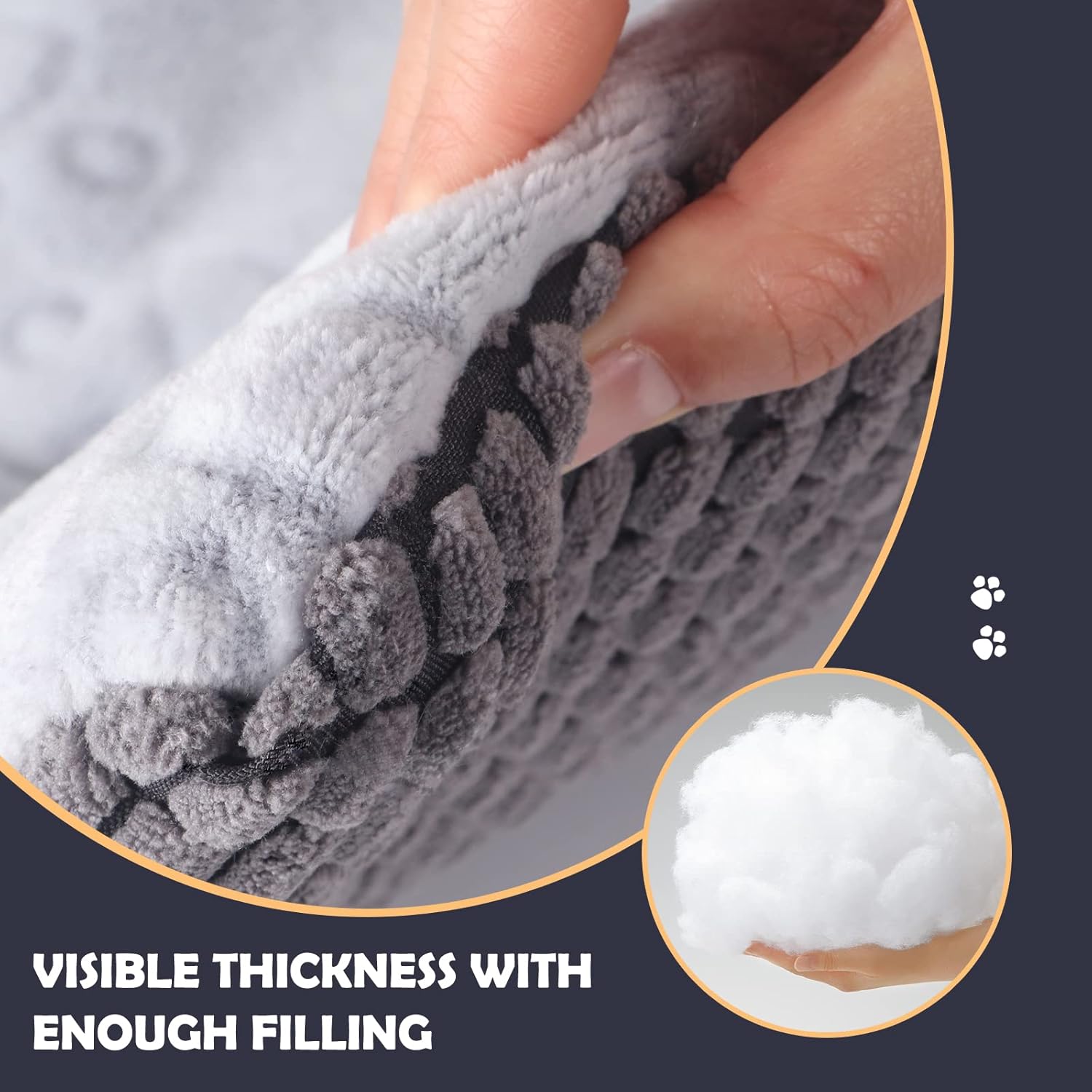 Thumbnail 6 de IEUUMLER Dog Bed Mat: Dual Purpose Washable Cushion for Pets (Grey, 76 x 50 cm)