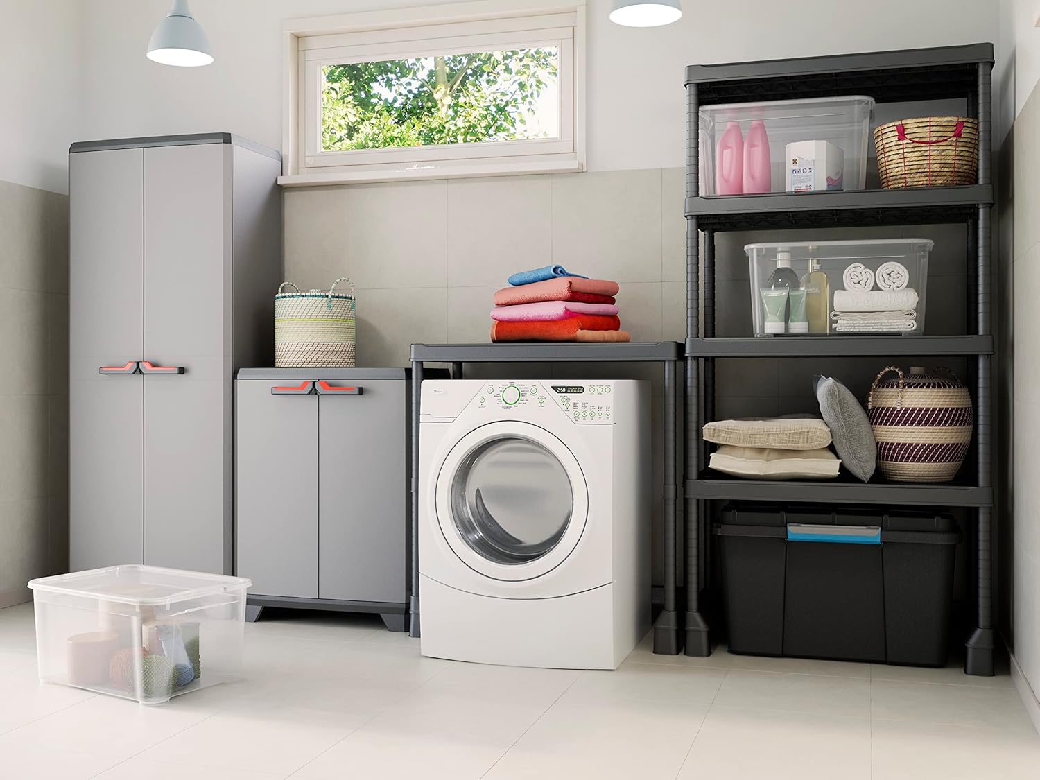 Thumbnail 5 de Keter Set di 5 Contenitori in Plastica con Coperchio T Box L, 47 L ciascuno, trasparenti