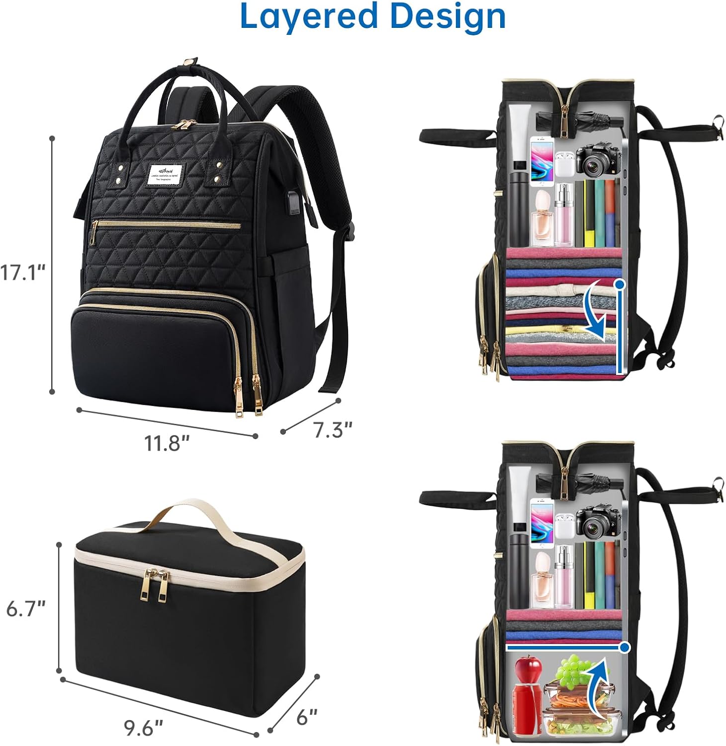 Thumbnail 4 de ETRONIK 15.6 inch laptop lunch backpack