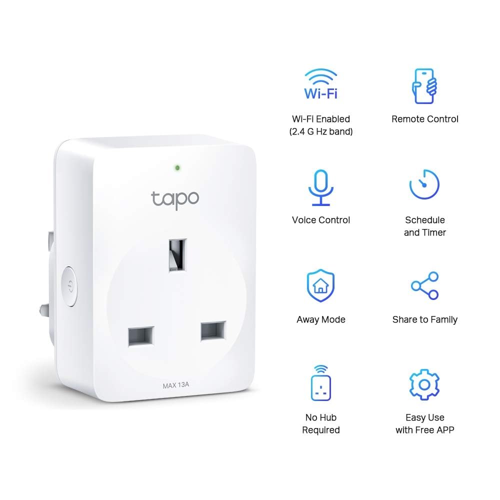 Detalle 2 de TP-Link Tapo P100 Smart Plug with Alexa control 🔌