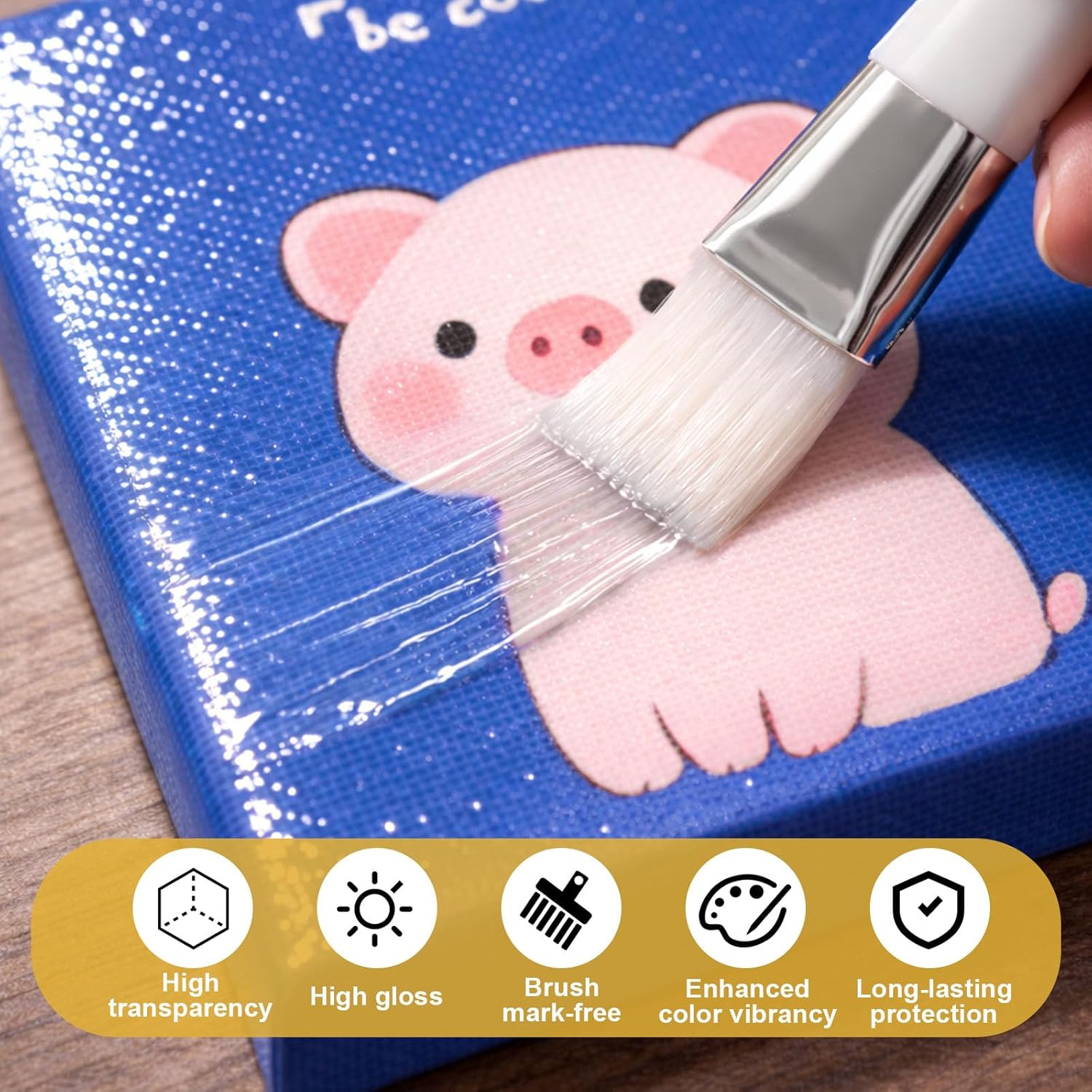 Thumbnail 4 de Vernis peinture acrylique EIGTWEN (2 x 100 ml) Brillant + Mat – protection contre le jaunissement, les craquelures et la poussière