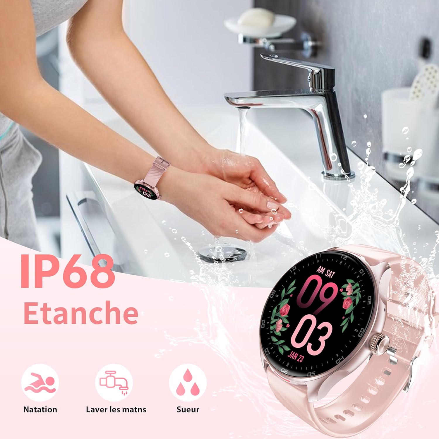 Thumbnail 6 de OUKITEL Montre connectée Femme 1,39"