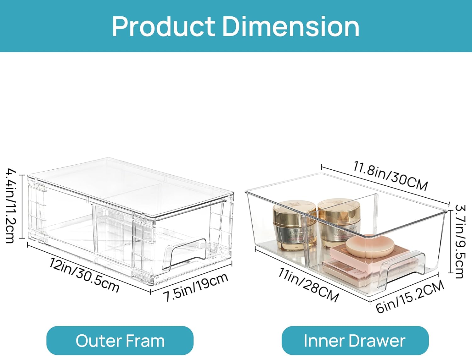 Thumbnail 2 de Vtopmart 6-Pack stackable storage drawers