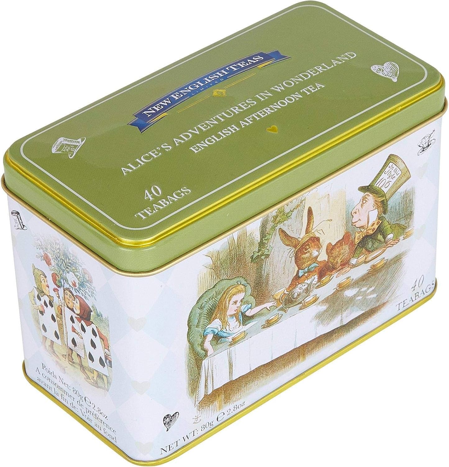 Detalle de New English Teas Alice in Wonderland Tea Tin — 40 sachets English Afternoon