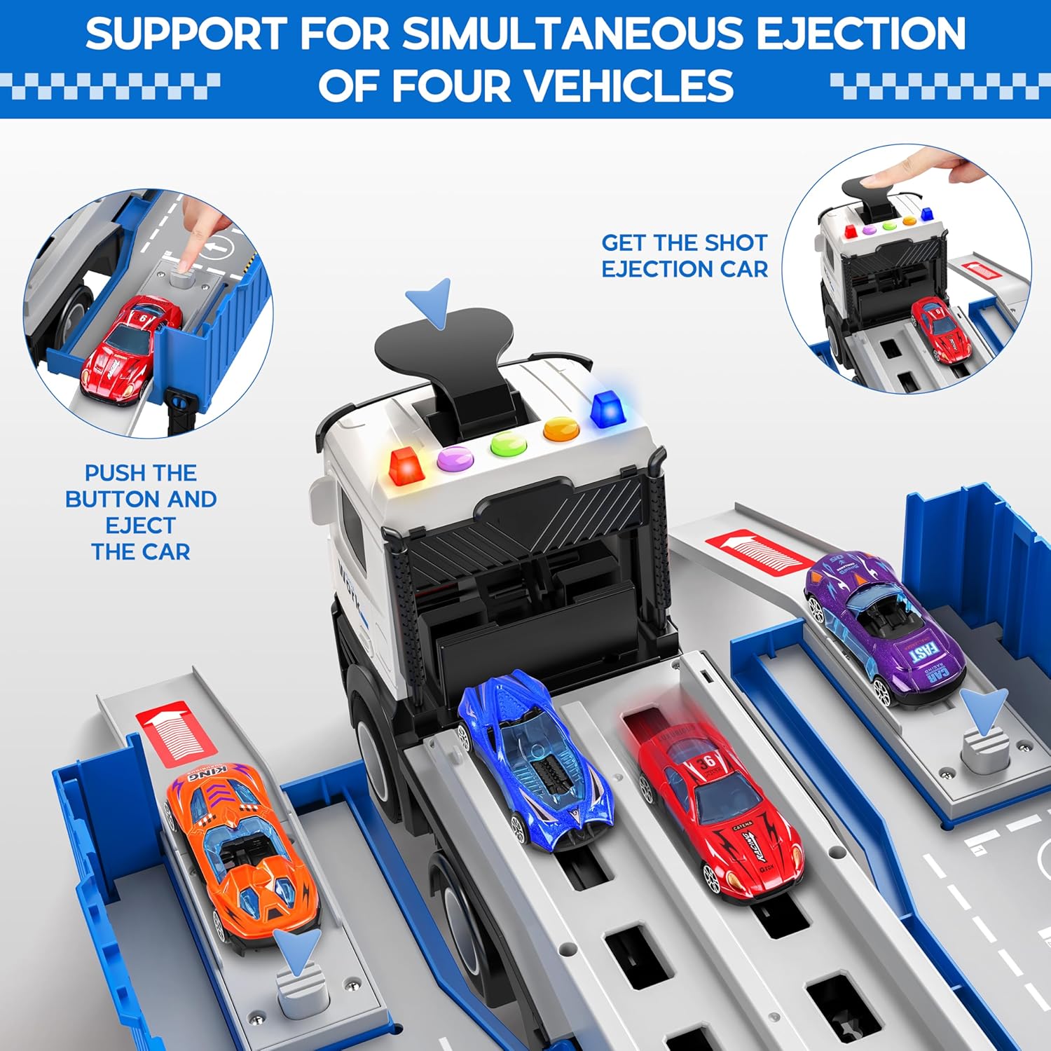 Thumbnail 2 de Carrier Truck Foldable Race Track 3-Layer 🚚