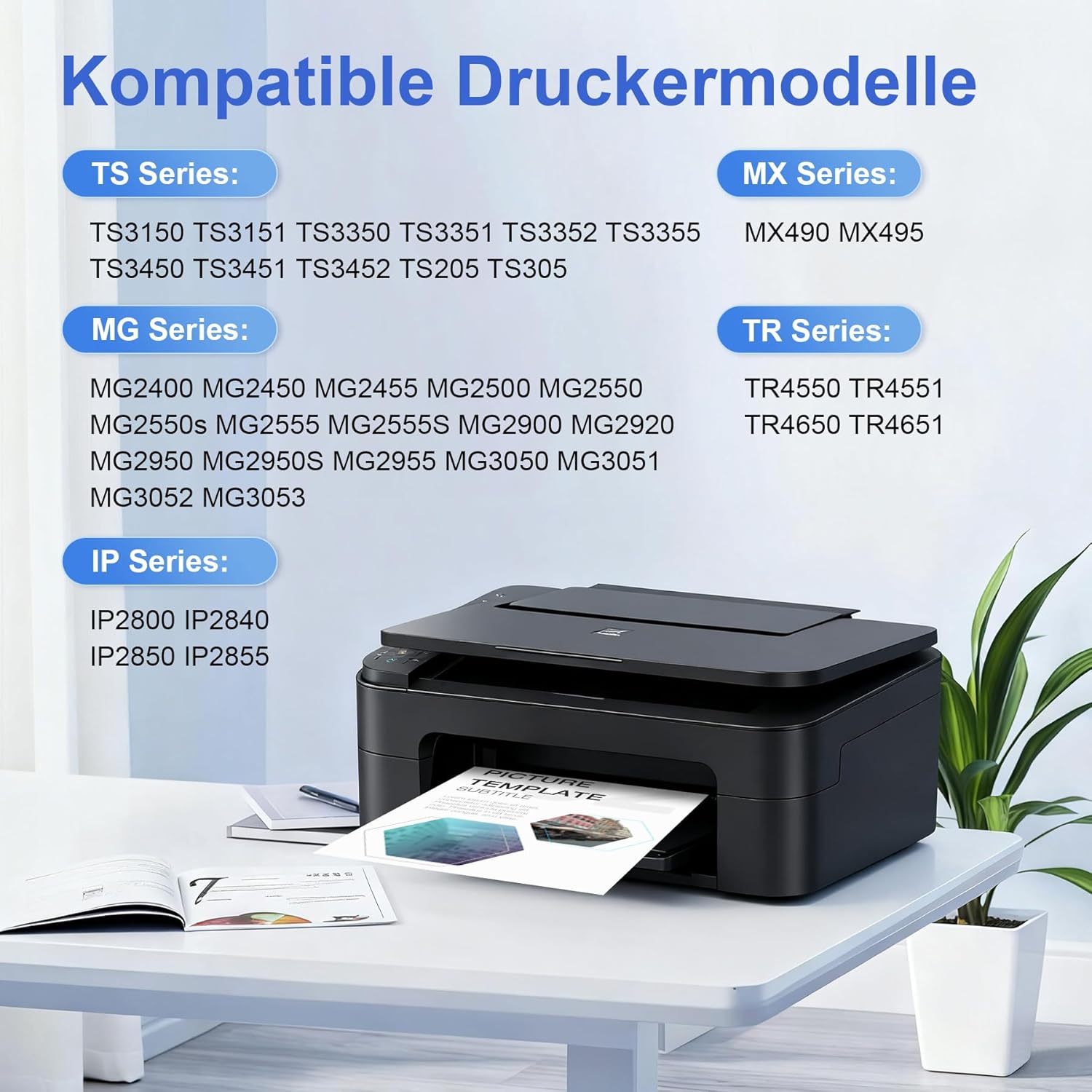 Thumbnail 1 de ONLYU PG 545XL CL546XL Tintenpatronen 400 Seiten 🖨️